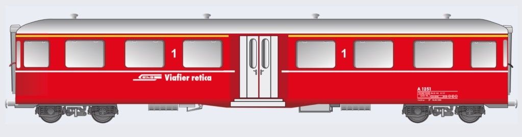 „Fliegender Rätier“, Beschriftung RhB Rhätische Bahn/RhB Ferrovia retica, Drehfalttüren, Metall/Kunststoff Mischbauweise, LÜP.: 787 mm